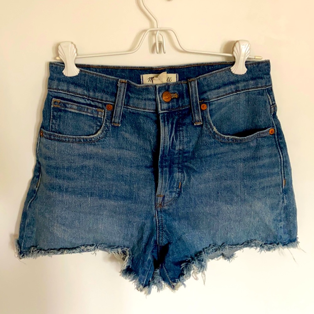 Madewell natural denim high waisted shorts